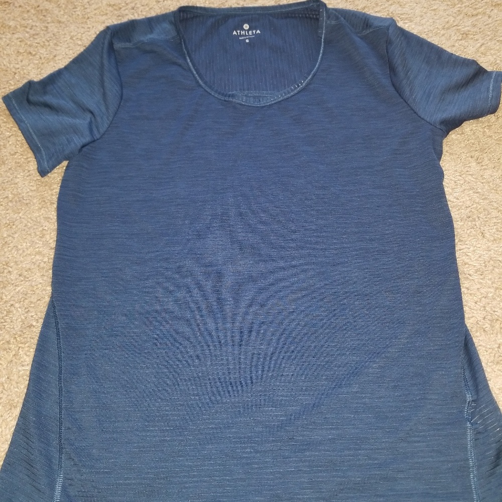 Athleta shadow stripe tee